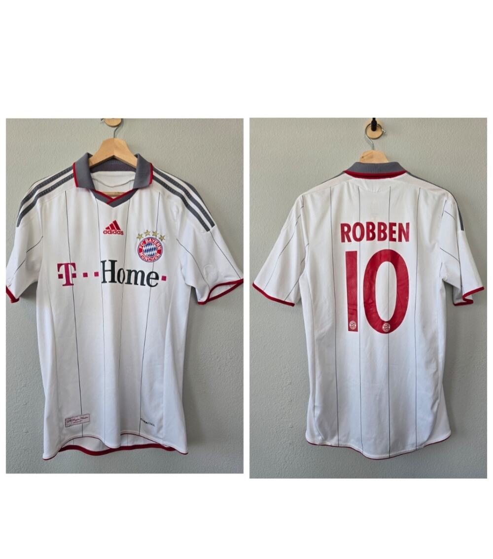 Official Adidas Bayern Munich 2009 Away Robben 10 Soccer Jersey Men S  Y2K Sport